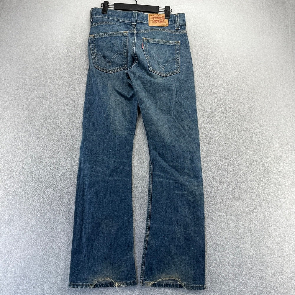 Vintage Levis Jeans Mens 30x34 Blue 512 Bootcut Denim Whisker Faded Baggy y2k - Picture 8 of 12